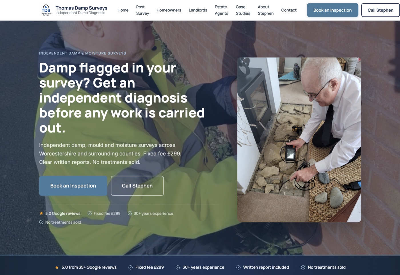 Thomas Damp Surveys website